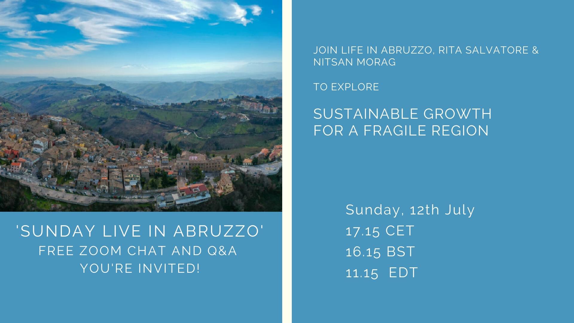 Sunday Live in Abruzzo: Sustainable Growth for a Fragile Region