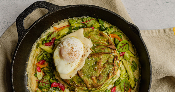Spring veggie timballo