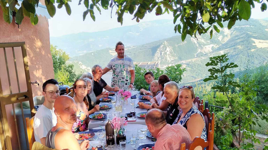 lunch at Il Monte Farmhouse